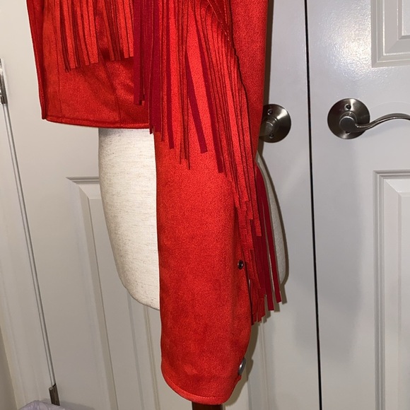 Anthropologie Pilcro Suede Fringe Moto Jacket size XXS NWT - Picture 7 of 16